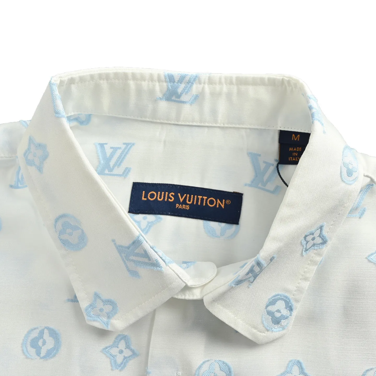 Louis Vuitton/Louis Vuitton 25ss jacquard all-over printed presbyopia short-sleeved shirt